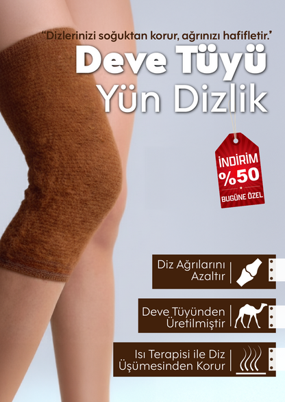 MEDIVIO Deve Tüyü Bel Korse ve Yün Dizlik Seti