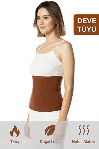 MEDIVIO Deve Tüyü Bel Korse ve Yün Dizlik Seti